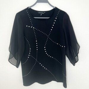 Ming Wang Black / Silver Top (Size M)